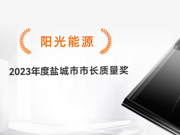 高光時(shí)刻 | 專心致“質(zhì)”！陽光能源獲評(píng)2023年度鹽城市市長質(zhì)量獎(jiǎng)